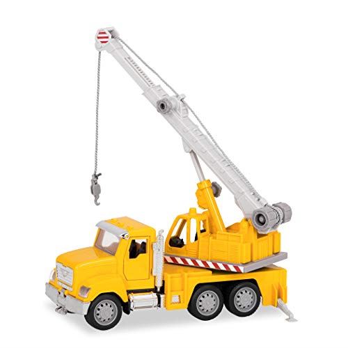 DRIVEN by Battat - Micro Crane Truck - Toy Crane Truck with Lights Sounds and Movable Parts for Kids Age 3+