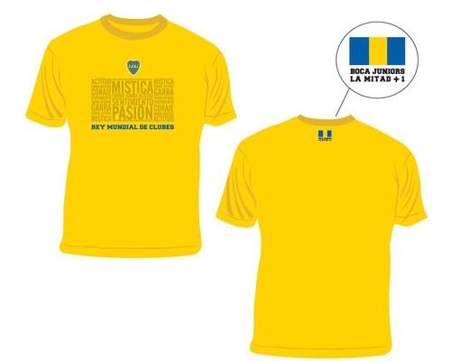 Boca Juniors Mistica T-Shirt Football, Jaune, FR : 12 Ans (Taille Fabricant : 12 Ans)