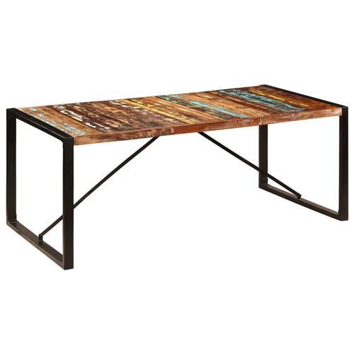 vidaXL Table à dîner 200x100x75 cm Bois de récupération solide