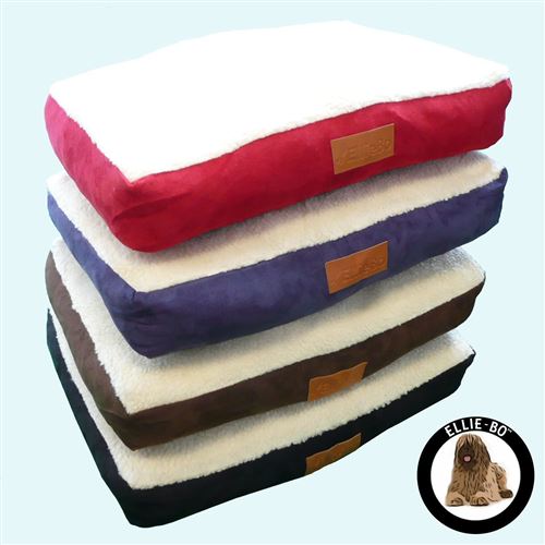 Meilleurs prix pour Ellie-Bo Lit pour chien avec garniture en faux suède et peau de mouton pour cage pour chien / cage XL: 117x75x10cm