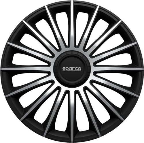 Sparco enjoliveurs Torino 14 pouces ABS noir / argent lot de 4