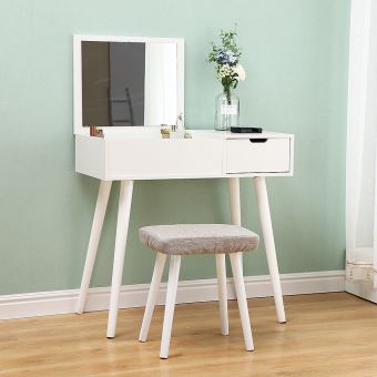 20 Sur Moderne Coiffeuse Table De Maquillage En Mdf Pour Chambre