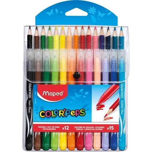 MAPED MULTIPACK 12F+15C COLORPEPS