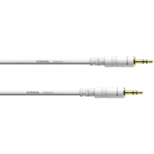 Cordial CFS3WW-SNOW - Câble audio mini-jack stéréo 3 m blanc