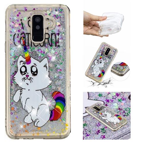 Coque en TPU motif quicksand souple je suis un caticorne pour votre Samsung Galaxy A6 Plus (2018)