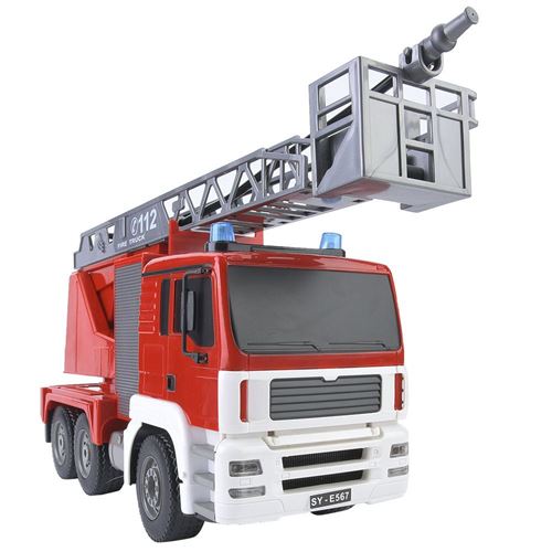 RC camion de pompiers, jouet de camion de simulation voiture télécommandée ingénierie cadeau de Noël anniversaire fête