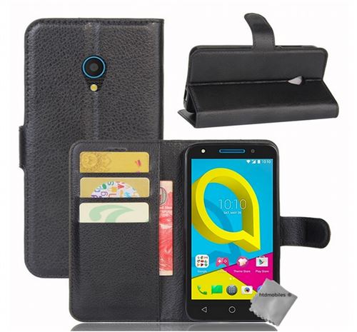Housse etui coque pochette portefeuille pour Orange Rise 52 avec film ecran - NOIR