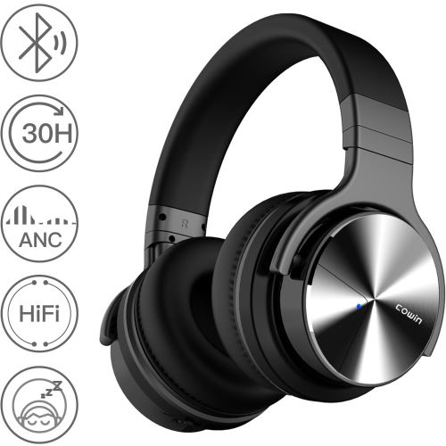 Casque sans fil Bluetooth COWIN E7 Pro à Réduction de Bruit Noir
