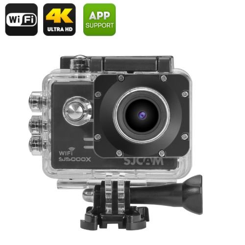 Caméra sport Caméra Action Edition Elite SJCAM SJ5000X 2K - capteur Gyro, Wi-Fi, enregistrement en boucle, WDR, objectif 170 Degrés (Noir)