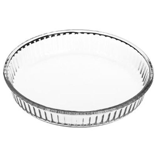 Plat à Tarte en Verre Rond 26cm Transparent