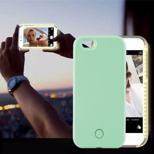 iPhone 6 & 6s Coque Protection Plastique Vert Contour Lumineux Selfie ALS47791