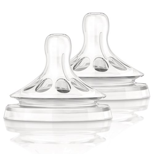 Philips Avent Tétines Natural 0m+ Débit nouveau né Lot de 2