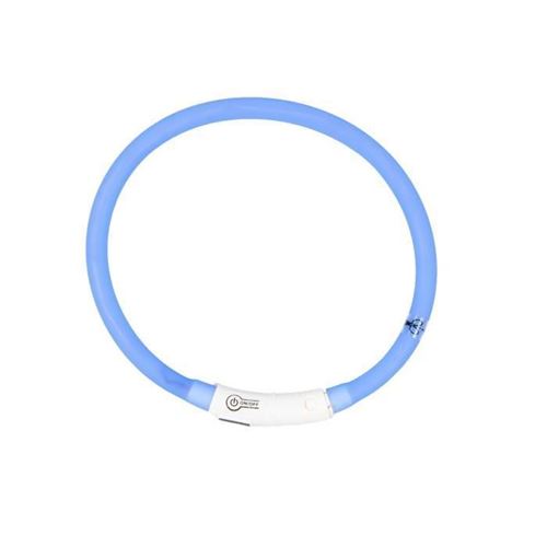 Comparer les prix de DUVO Anneau Lumineux Seecurity Flash Light Ring USB Silicone - 45 cm - Bleu - Pour chien