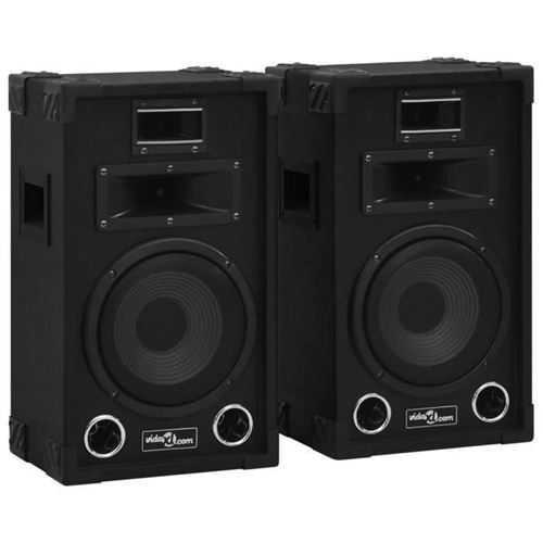 vidaXL Haut-parleurs scène Hifi passifs professionnels 2 pcs 800W Noir
