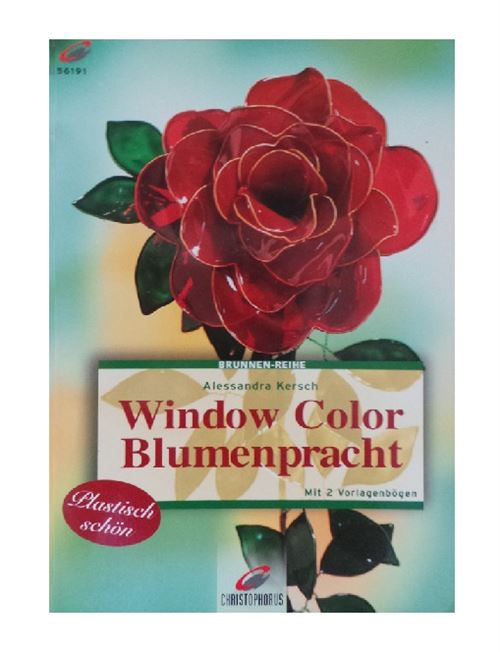 Livre motif window color les feurs - modele peinture fenetre (langue allemand)