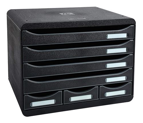 Exacompta 307714D Store-Box Mini ECOBlack 7 Tiroirs Noir