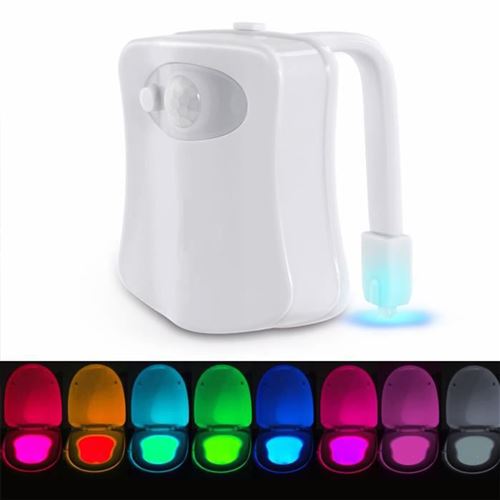 Lampe de Toilettes avec capteur LED Siècle des Lumières différentes  couleurs veilleuse