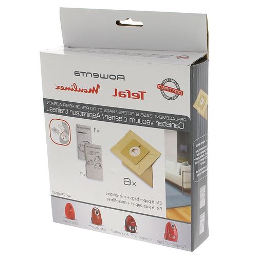 Boite de 6 sacs avec microfiltres pour aspirateur Rowenta ZR003901