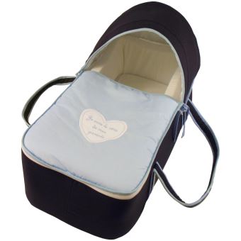 Couffin pour b/éb/é bleu nuit et beige Motif Nounours