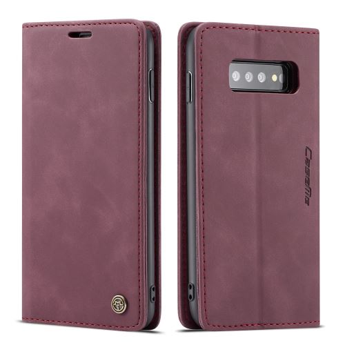 Etui en PU support auto-absorbé rouge pour votre Samsung Galaxy S10