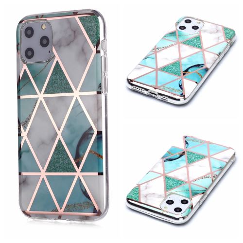Coque en TPU motif marbre or rose imd blanc/cyan pour votre Apple iPhone 11 Pro 5.8 pouces