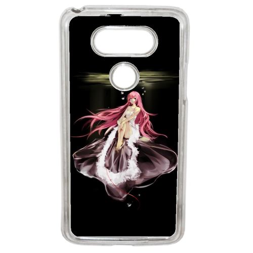 Coque Manga Fille Cheveux Rose Compatible G5 Transparent