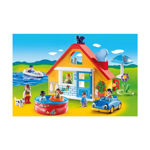 Playmobil 1 2 3 9527 Maison De Vacances Playmobil Achat Prix