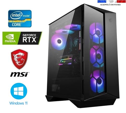 PC Gamer intel I9-10900F + Watercooling - RTX 3060 12GO MSI GAMING X - 32GO RAM - SSD 1000GO + HDD 3000GO - WIFI - MSI MPG Gungnir 110R - Windows 10