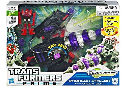 Transformers Prime Cyberverse commande votre véhicule de forage World Energon avec Knock Out Figure 3 Pouces