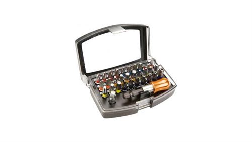 Neo Tools Bit set 32 pièces en couleur, acier au carbone S2