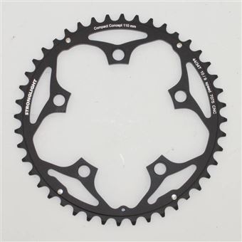 Plateau De Route 5 Bras Pour Pédalier Look Zed - TA Specialites, Diamètre 110-130 Mm, Noir Alu, Neuf