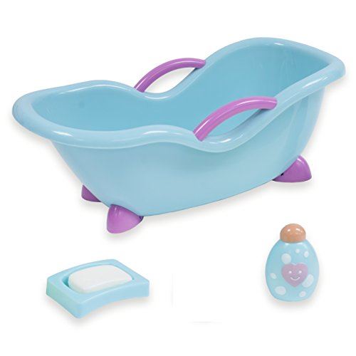 JC Toys JC Toys 4-Piece Blue and Pink Baby Doll Gift Bath Fits Most Dolls Up to 11 Dolls - Ages 2+ - Designed by Berenguer Baby Doll Shop