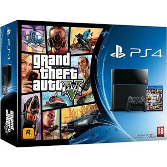 Sony PlayStation 4 - Console de jeux - 500 Go HDD - noir de jais - Grand Theft Auto V