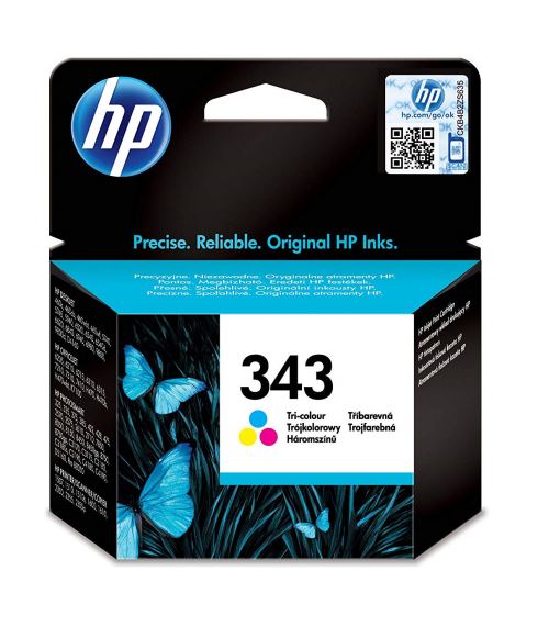 HP 343 - 7 ml - couleur (cyan, magenta, jaune) - original - cartouche d'encre - pour Officejet 100, 150, 63XX, H470, K7103; Photosmart 25XX, 26XX, 375, 42X, C4193, C4194