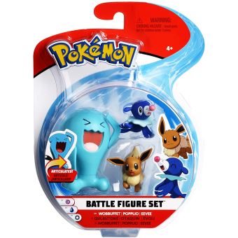Pack de 3 figurines Pokémon Otaquin Evoli et Qulbutoké