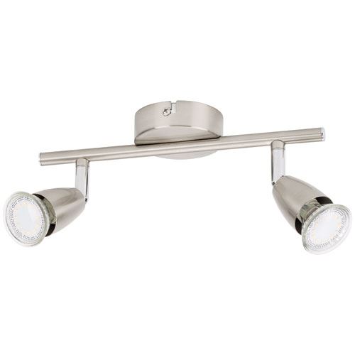 Spot led gu10 2x3w acier brosse profile - prolight 367201002