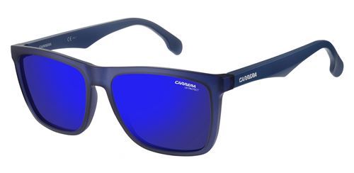 Carrera Eyewear lunettes de soleil 5041/S 003/QT hommes bleu mat avec verre miroir