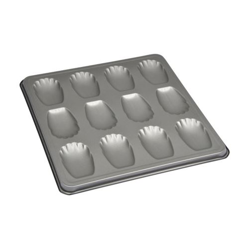 Paris Prix - Moule 12 Madeleines pâtisserie Cooking 27cm Gris
