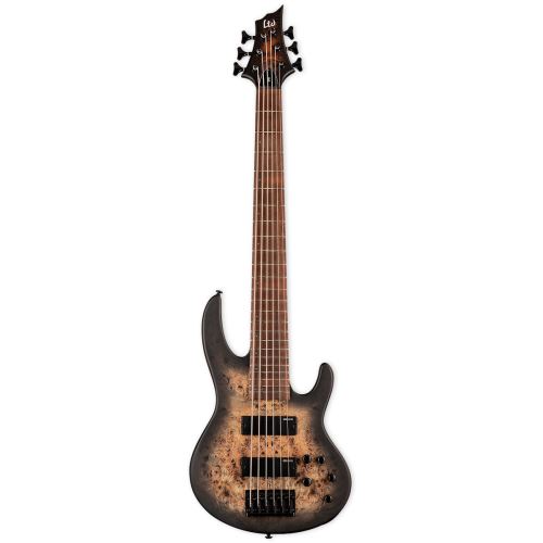 ESP LTD D-6 BP Black Natural Burst Satin basse électrique 6 cordes