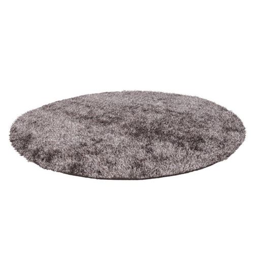 GENERIQUE - Tapis Shaggy Rond Diamond - 120 cm - Champagne - Image 3