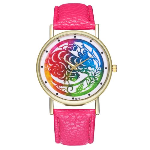 Montre de sport pour homme avec bracelet en cuir et quartz T273-ARoseCamine