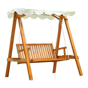 Balancelle Balancoire Hamac Banc Fauteuil De Jardin Bois De Pin 2 Places Charge Max 300kg Mobilier De Jardin Achat Prix Fnac
