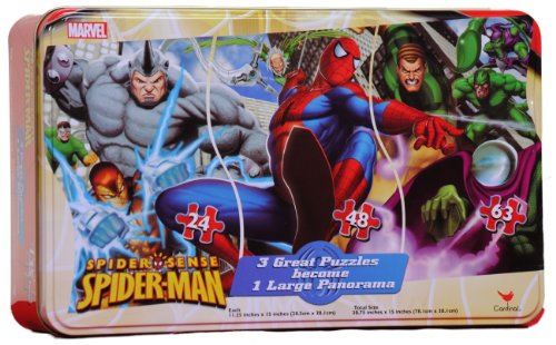 Spiderman Panorama Puzzle in a Tin