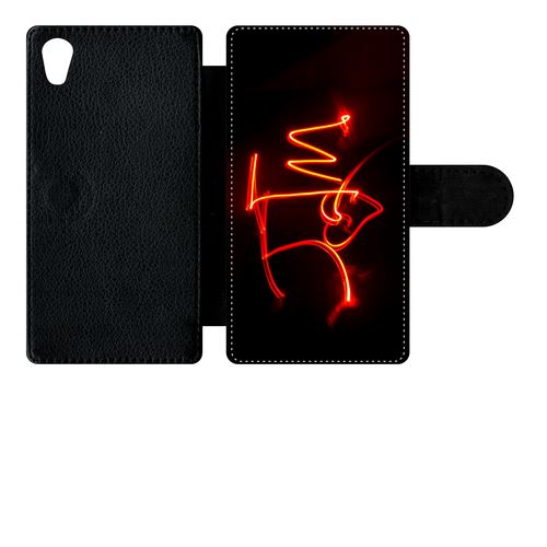 Etui À Rabat Sony Xperia M4 Aqua Jtm Coeur Love Feu