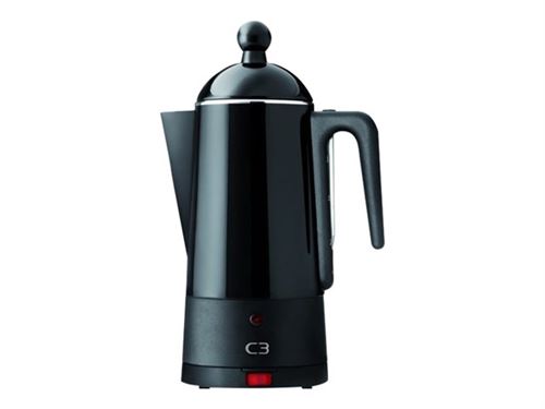 C3 30-30254 Design Percolateur Eco 2-6 tasses acier laque noir