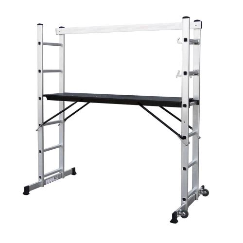Todeco - Echafaudage, Échelle Multi-Usage, 168 x 160 x 45 cm, EN 131, Charge maximale: 150 kg