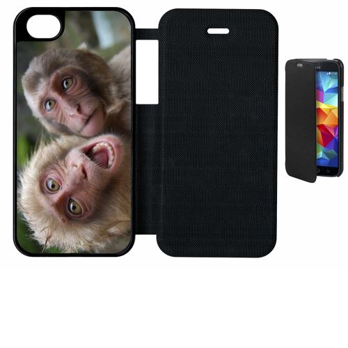 Etui À Rabat Flip Flap Apple Iphone 5 Se Chimpanzés Fou