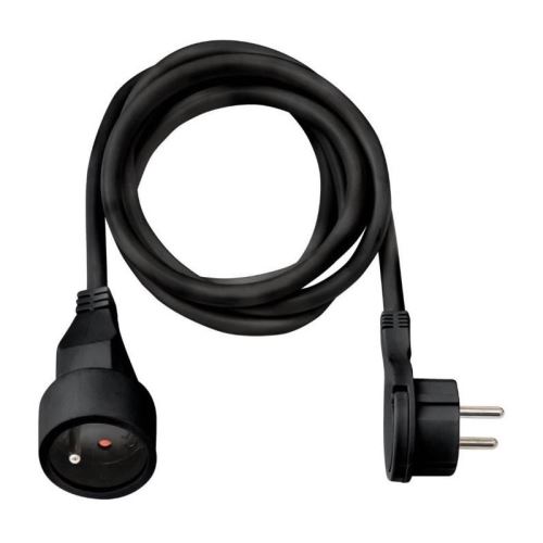 Brennenstuhl Noir Rallonge Électrique 2M Avec Fiche Plate (Câble H05vv-F 3G1,5, Ip20),