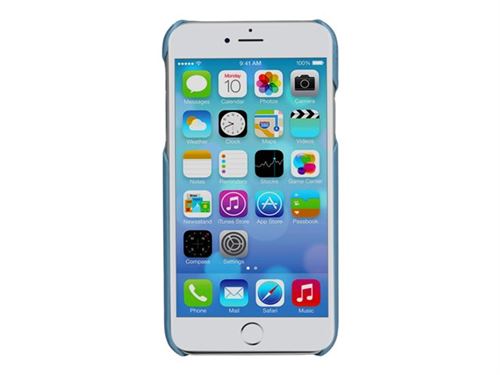 dbramante1928 New York - Protection à rabat pour téléphone portable - cuir Saffiano pleine fleur - Bleu nuit - pour Apple iPhone 6, 6s, 7, 8, SE (2e génération)