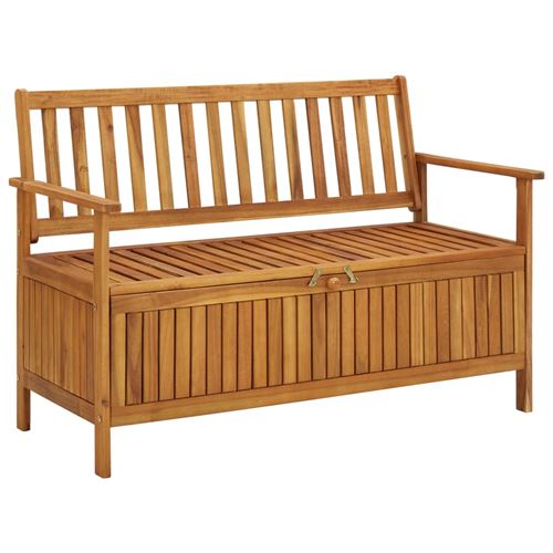 Chunhe Banc de rangement de jardin 120 cm Bois d'acacia solide AB310279